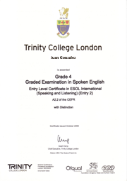 Trinity Certificate