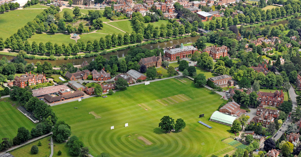 Aerial view of Shrewsbury